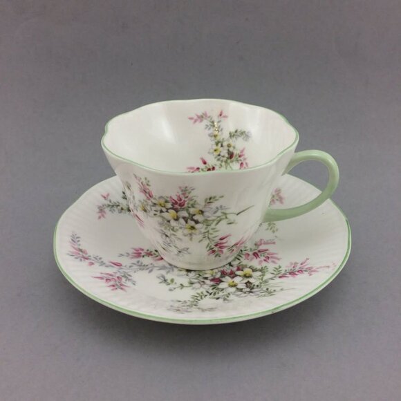 Floral Flower Teacup and Saucer by Queen's Rosina Vintage Girlcore - Picture 1 of 10